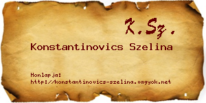 Konstantinovics Szelina névjegykártya